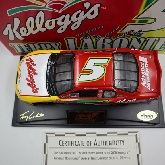 TERRY LABONTE #5 KELLOGG'S 1/24 2000 CHEVY MONTE CARLO NASCAR DIECAST - Picture 4 of 8